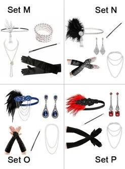 20er Jahre Zubehör Set 5-teilig Silber