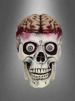 Totenkopf Mit Gehirn Und LED Augen
