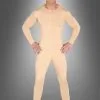 Hautfarbener Anzug Overall