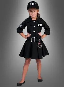 FBI Uniform Kleid Für Mädchen