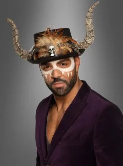 Voodoo Zylinder Mit Hörner Papa Legba