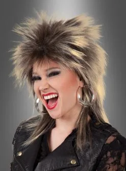 Popstar Perücke Tina 80er Vokuhila