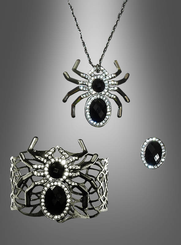 Spinnen Schmuckset Dreiteilig 1 Spinnen Schmuckset Dreiteilig