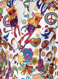 Bunter Anzug Hippie Style 3-teilig -Halloween-Cosplay Verkaufsgeschäft herrenazug bunter hippie muster 60er jahre 65080dd8b1 4