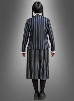 Wednesday Damen Schuluniform Schwarz Grau -Halloween-Cosplay Verkaufsgeschäft nevermore academy schuluniform wednesday schwarz grau b61279fea7 3