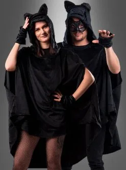 Wandelbarer Schwarzer Poncho Aus Plüsch XS-XXXL -Halloween-Cosplay Verkaufsgeschäft schwarzer pluesch poncho ac39581f8b 3