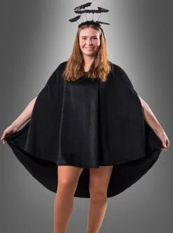 Wandelbarer Schwarzer Poncho Aus Plüsch XS-XXXL -Halloween-Cosplay Verkaufsgeschäft umhang poncho pluesch 1eb8c8f090 4